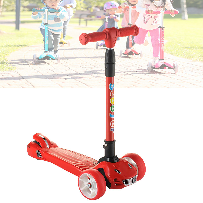 

Детский Самокат Maxi Scooter SL17 складной руль Красный