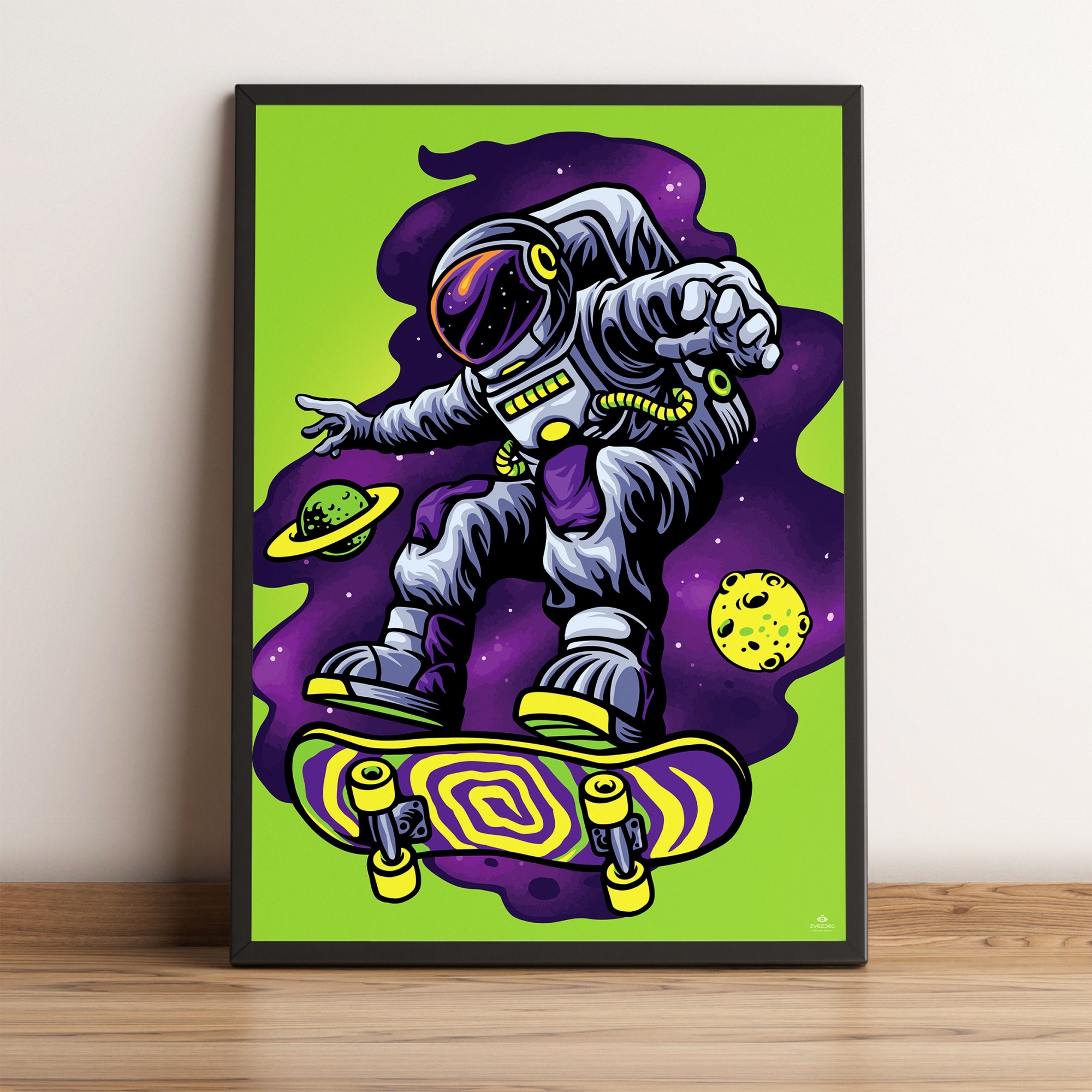 

Постер HELLO Posters Космонавт-скейтер 50х70 см в рамке