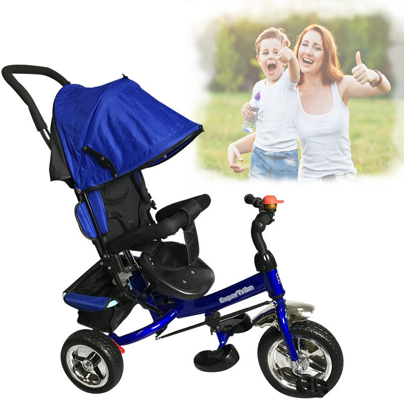 

Детский трехколесный велосипед Best Trike 5588 CИНИЙ, родительская ручка и звонок