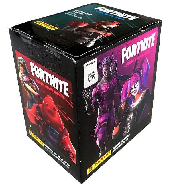 

Коробка с 36-ю пакетиками наклеек Panini Fortnite Black Frame Series (2 серия)