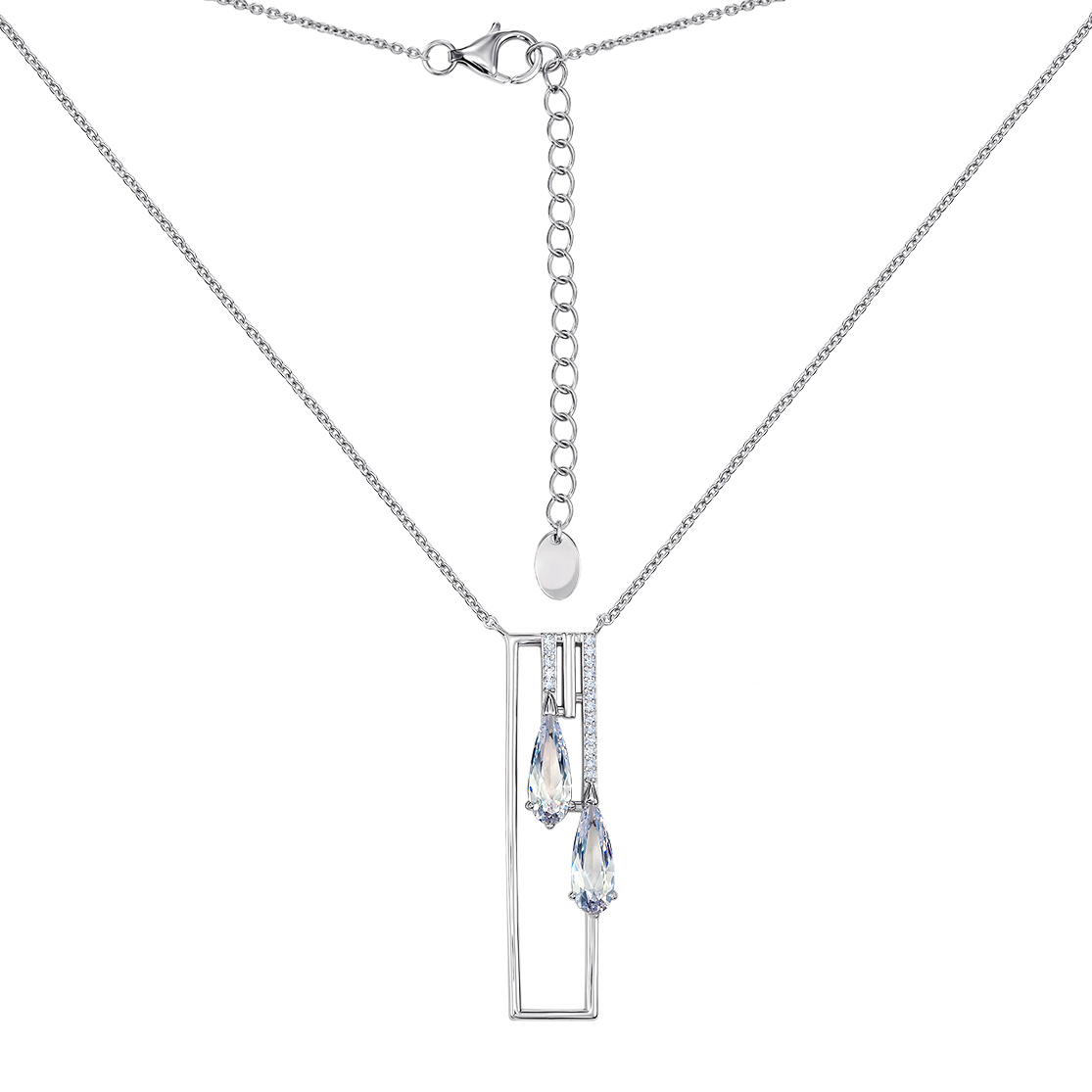 

Серебряное колье с фианитами 000137683 45 размера