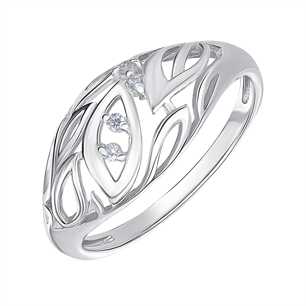 

Серебряное кольцо с цирконием 000143881 16.5 размера