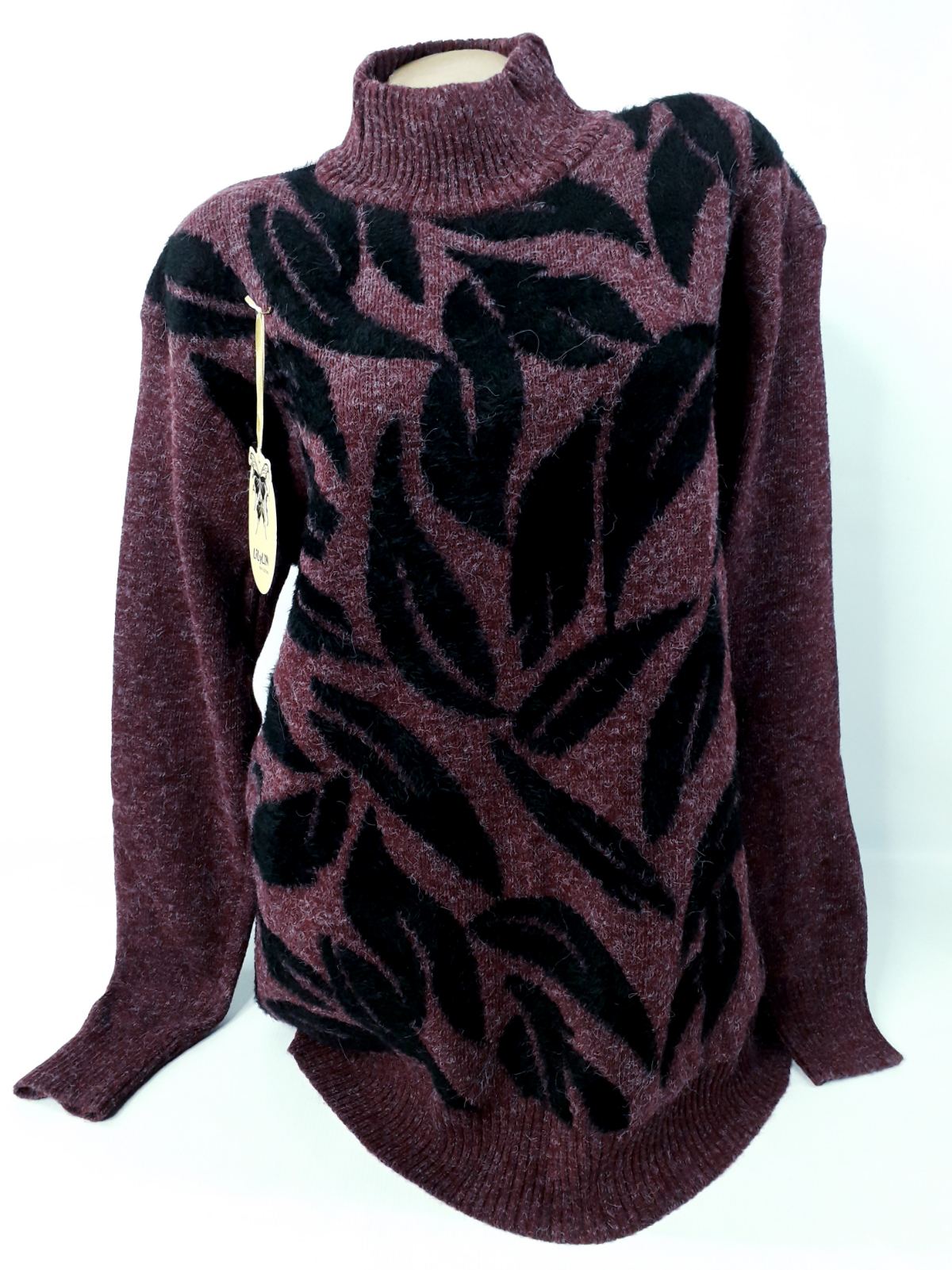 

Свитер LilyLIN S2102 4xl (56)(р) буряковый