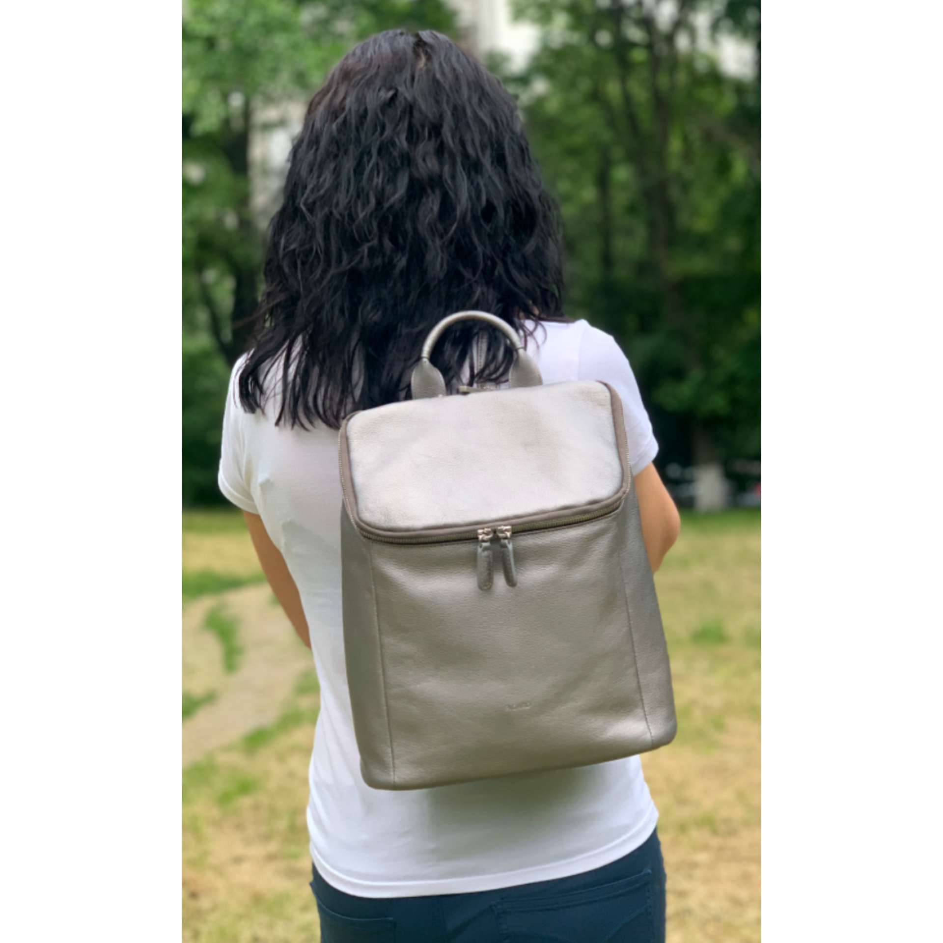 

Рюкзак кожаный женский городской Picard серебряный (8634 altsilber)