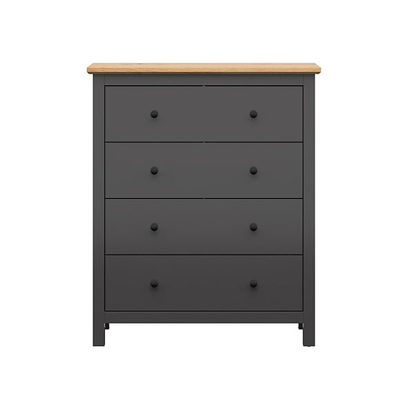 

Просторный комод для спальни Hesen Black Red White 101x120x44 (S515-KOM4S/12/10) 087291