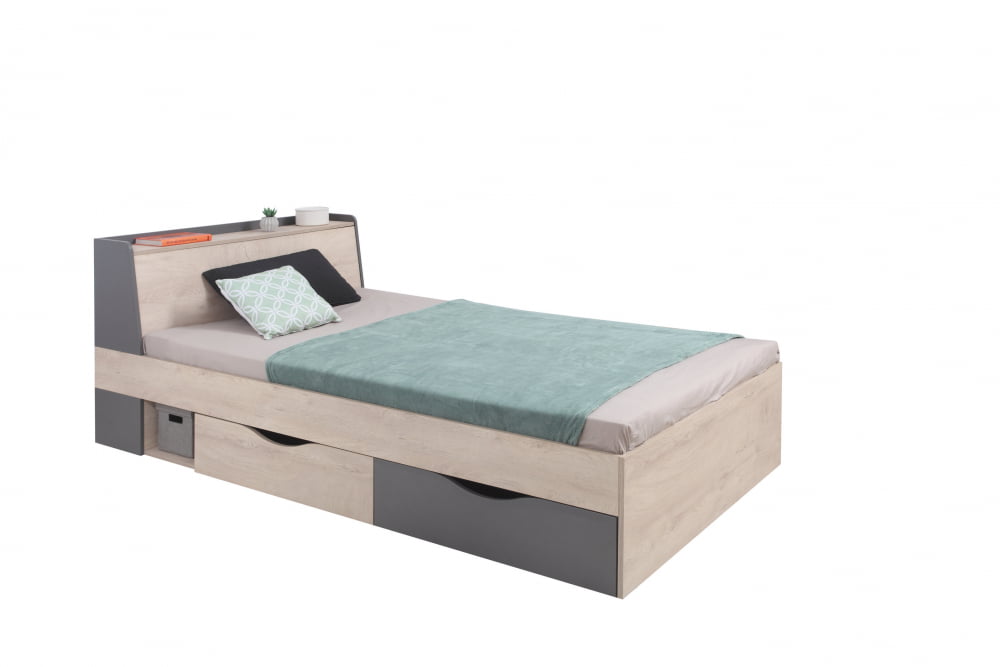 

Кровать с ящиками для молодежной комнаты Delta 120 Meblar 124x85x230 (DELTA_15L/P) 085133