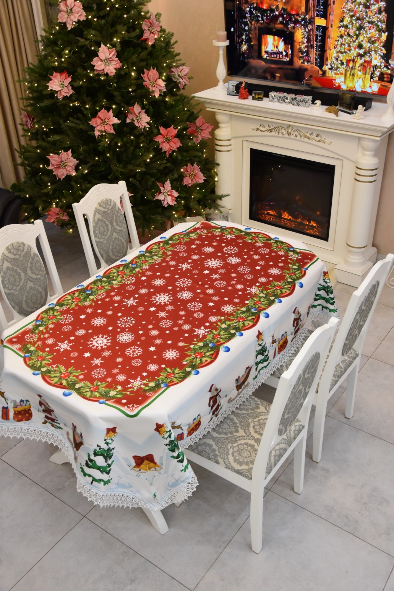 

Скатерть новогодняя рождественская "Navidad" 140x260 см