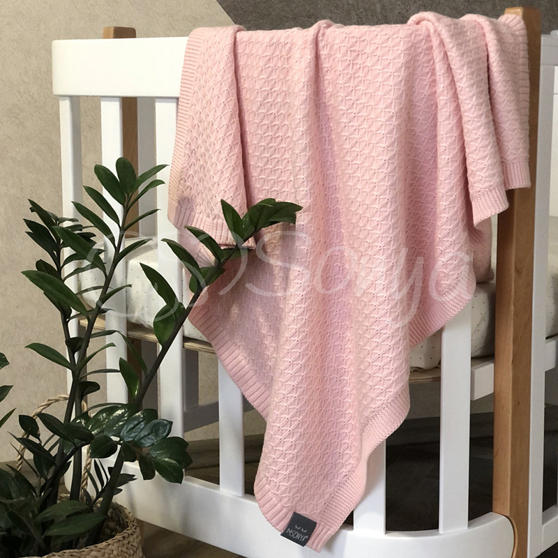 

Плед для малышей Ромб мелкий персик 80х100 см