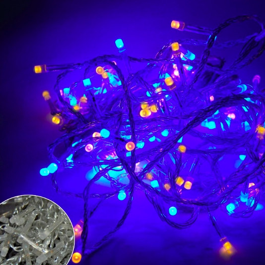 

Гирлянда светодиодная, новогодняя "Классическая", 200 LED, 13м, желто-синяя, (прозрачный провод)
