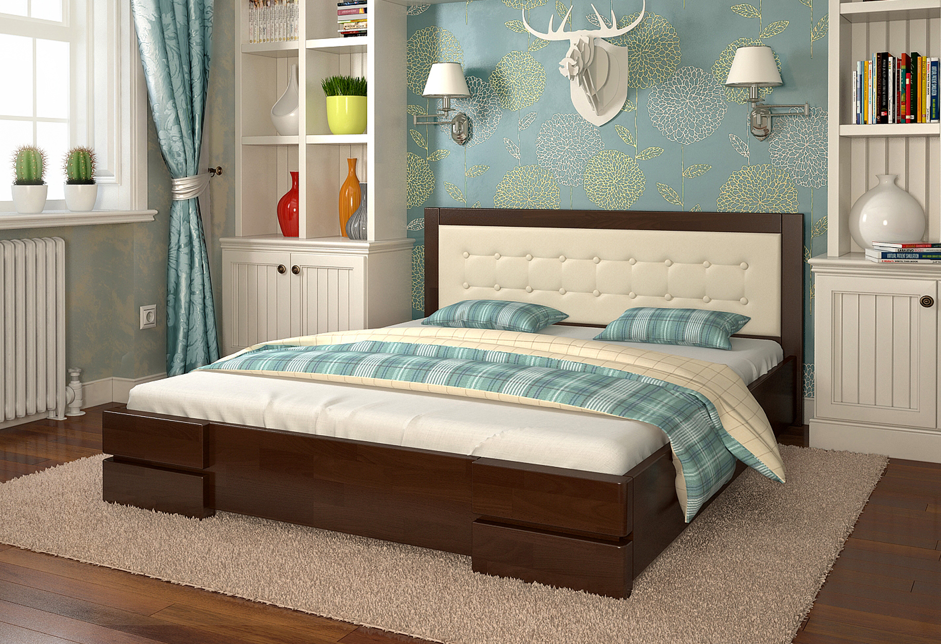 

Кровать Arbordrev Регина (120*200) сосна Темный орех