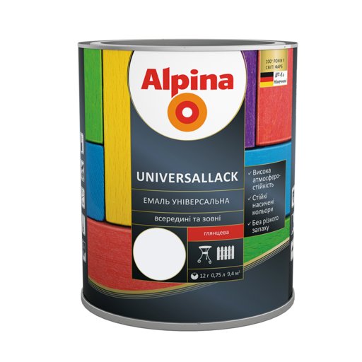 

Эмаль Alpina белая глянцевая 0.75 л (12035380)