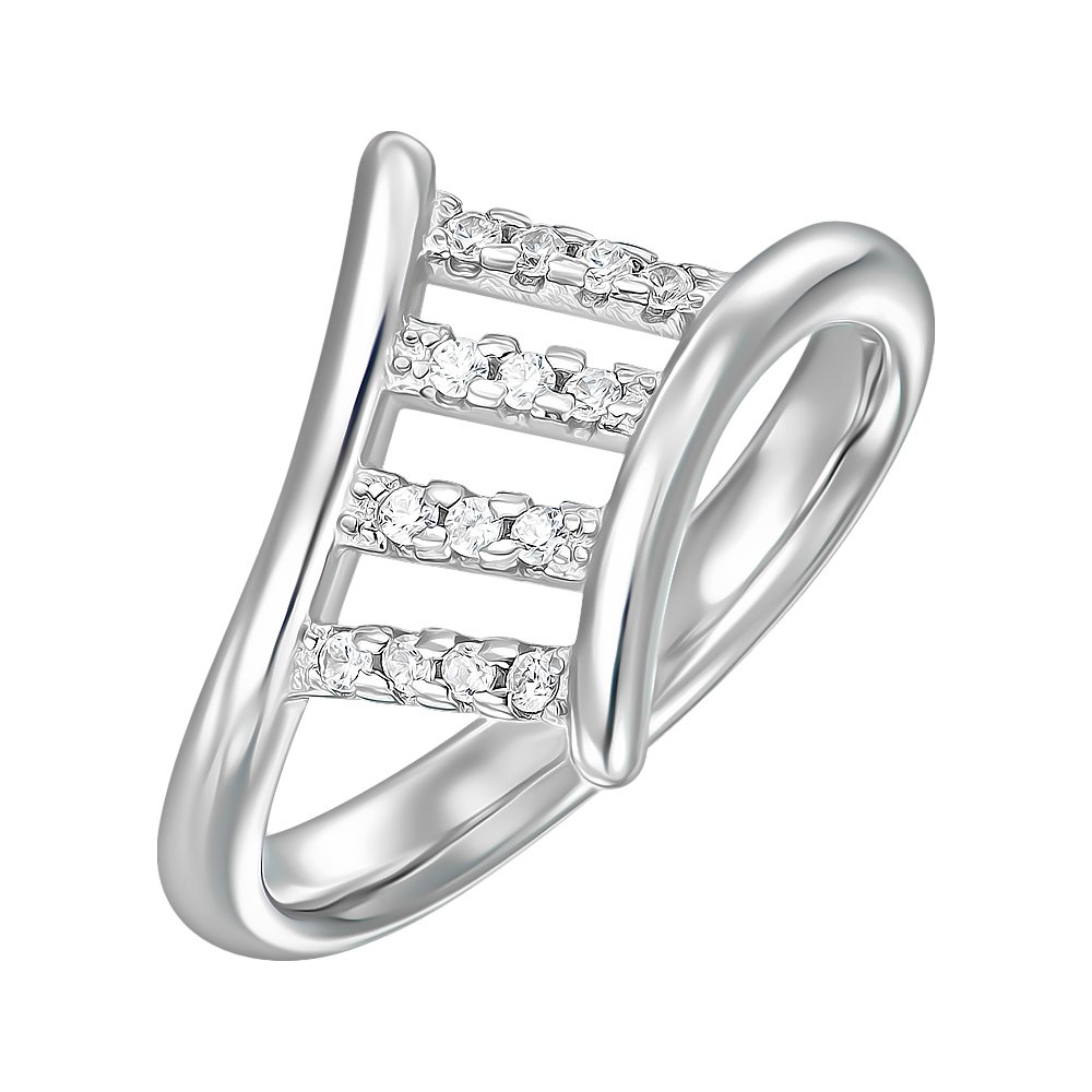 

Серебряное кольцо с фианитами 000151682 19 размера