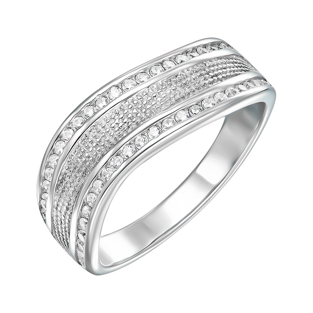 

Серебряное кольцо с фианитами 000151662 17.5 размера