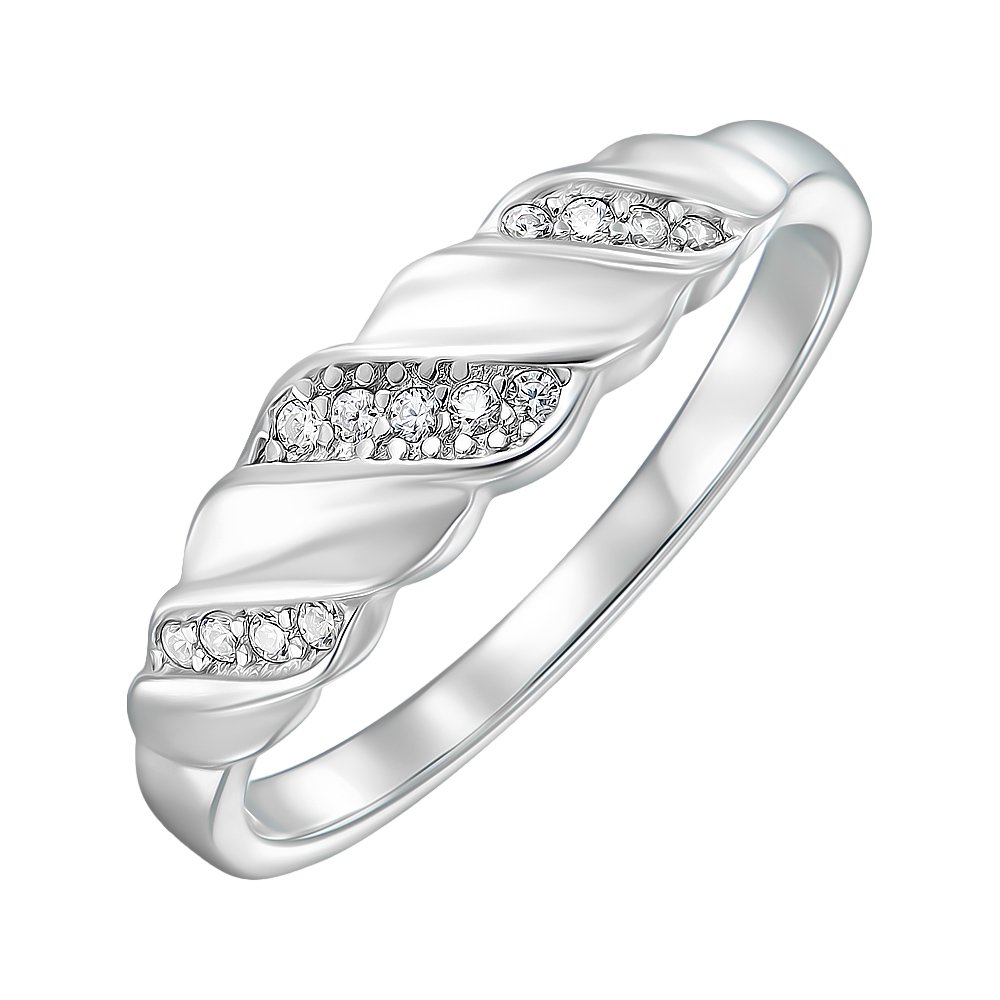 

Кольцо из серебра с фианитами 000151672 15.5 размера