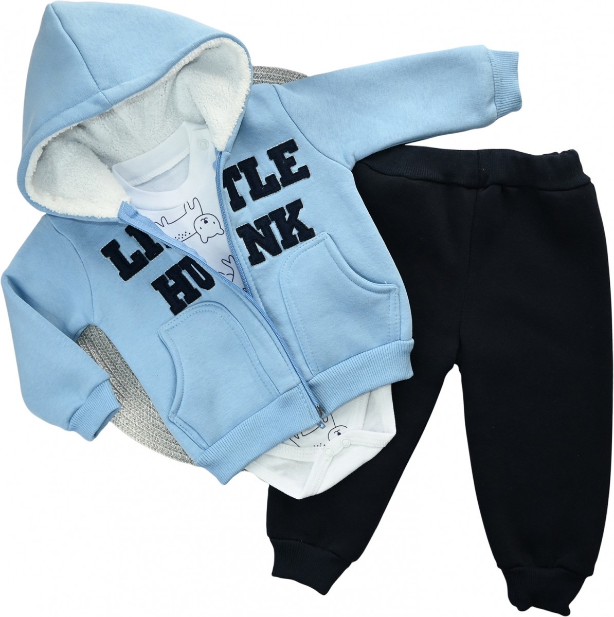 

Комплект (куртка + штанишки + кофта) Murat Baby "LITTLE HUNK" 68 см голубой