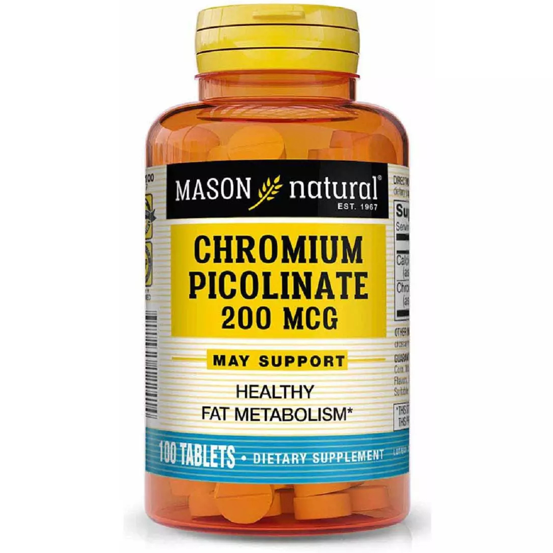 

Хром Пиколинат Mason Natural (Chromium Picolinate) 200 мкг 100 таблеток