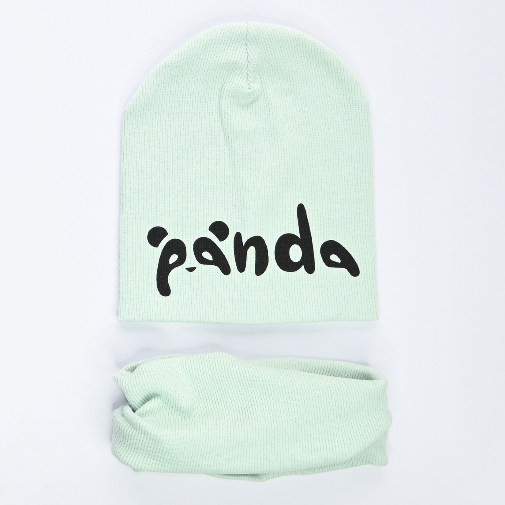 

Шапка и хомут Makko "Panda" 46-50 см морская волна