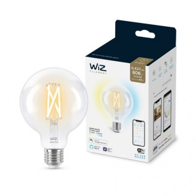 

Умная лампочка WiZ E27 7W(60W 806Lm) G95 2700-6500 филаментная Wi-Fi