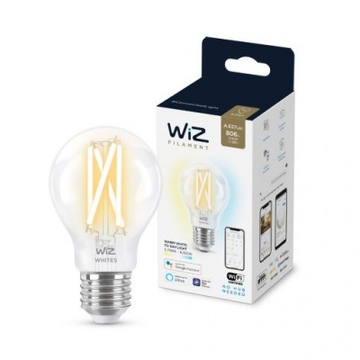 

Умная лампочка WiZ E27 7W(60W 806Lm) A60 2700-6500 филаментная Wi-Fi