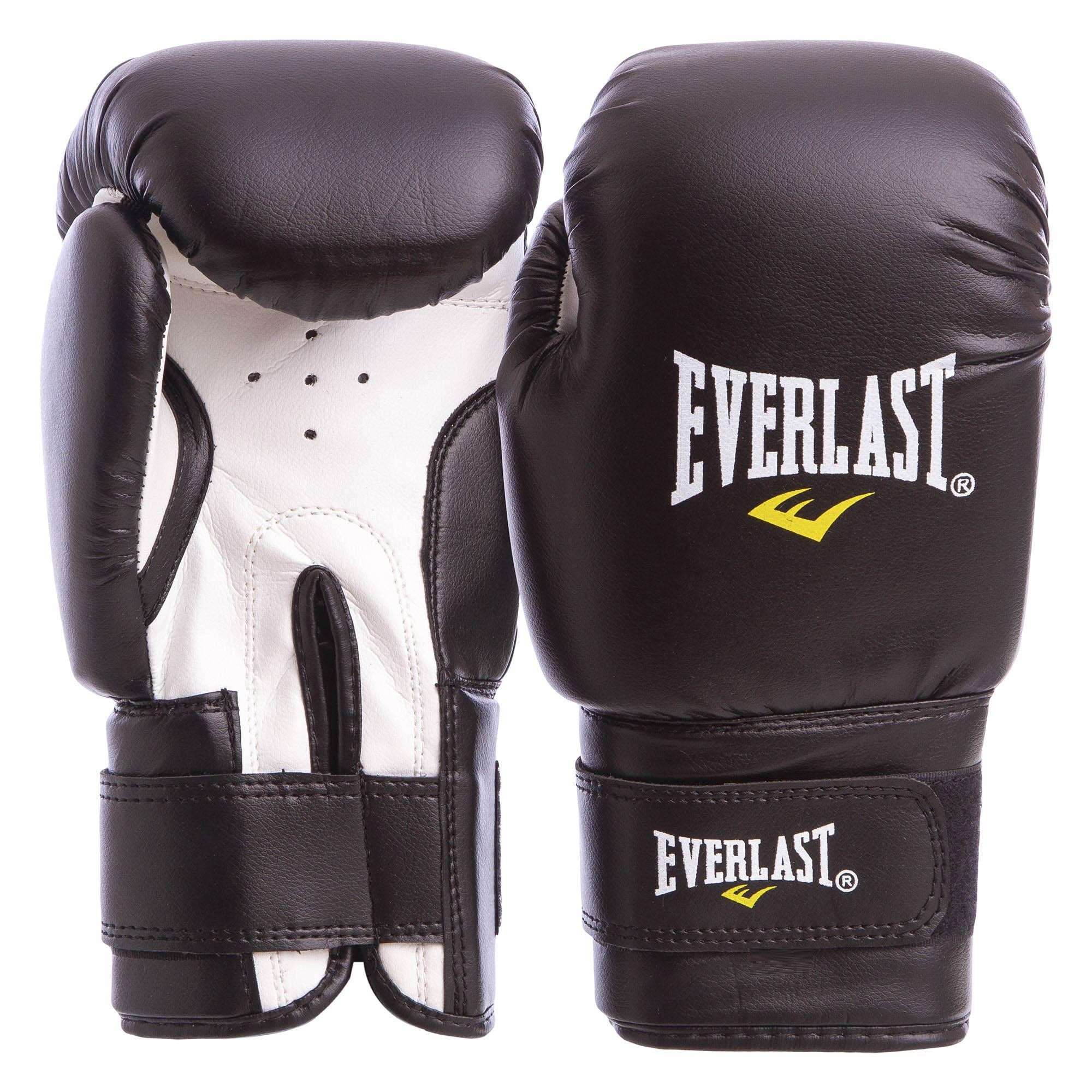 

Перчатки боксерские на липучке Everlast 10oz PVC черный BO-0330