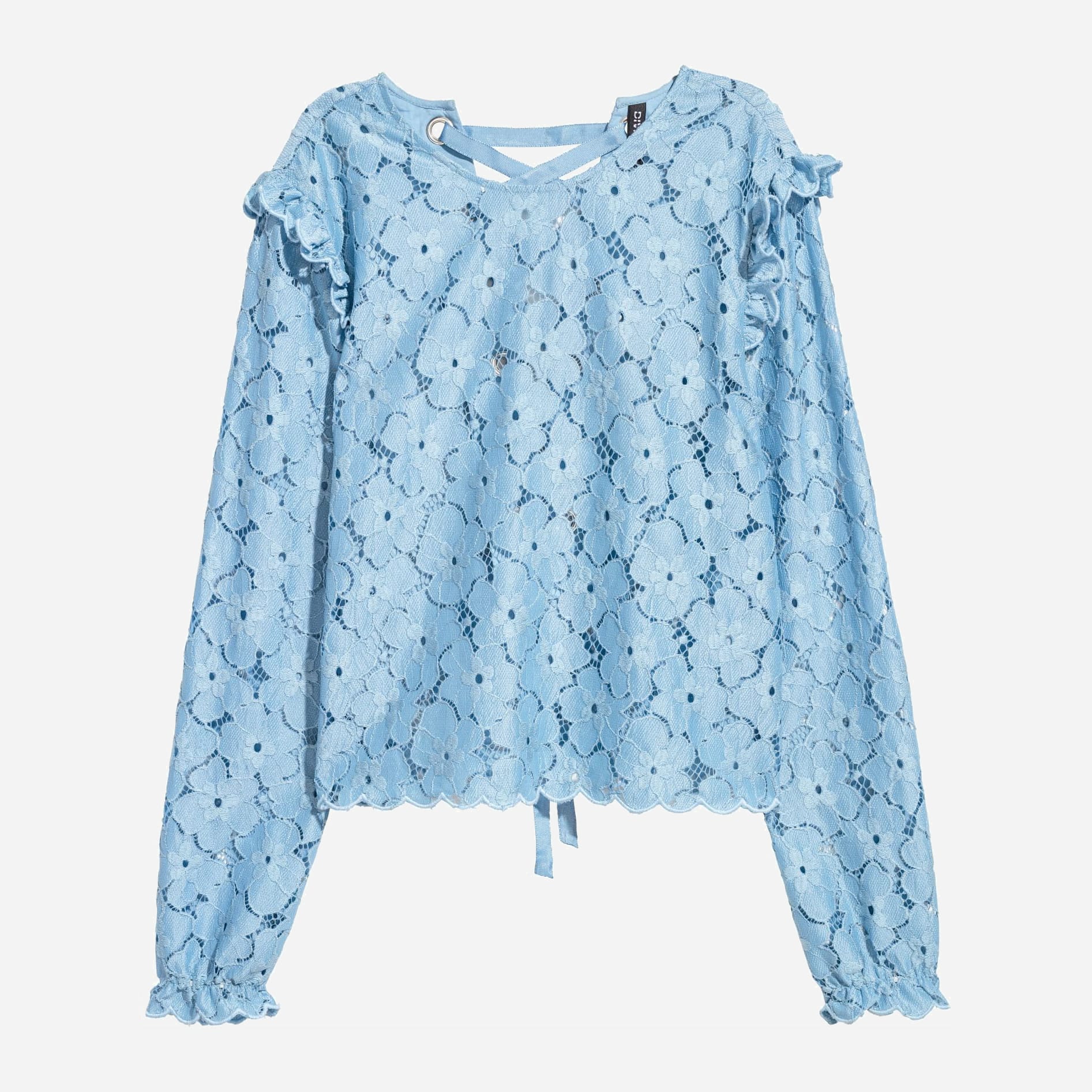 

Блузка H&M 5864187log  Голубая, Блузка H&M 5864187log 38 Голубая