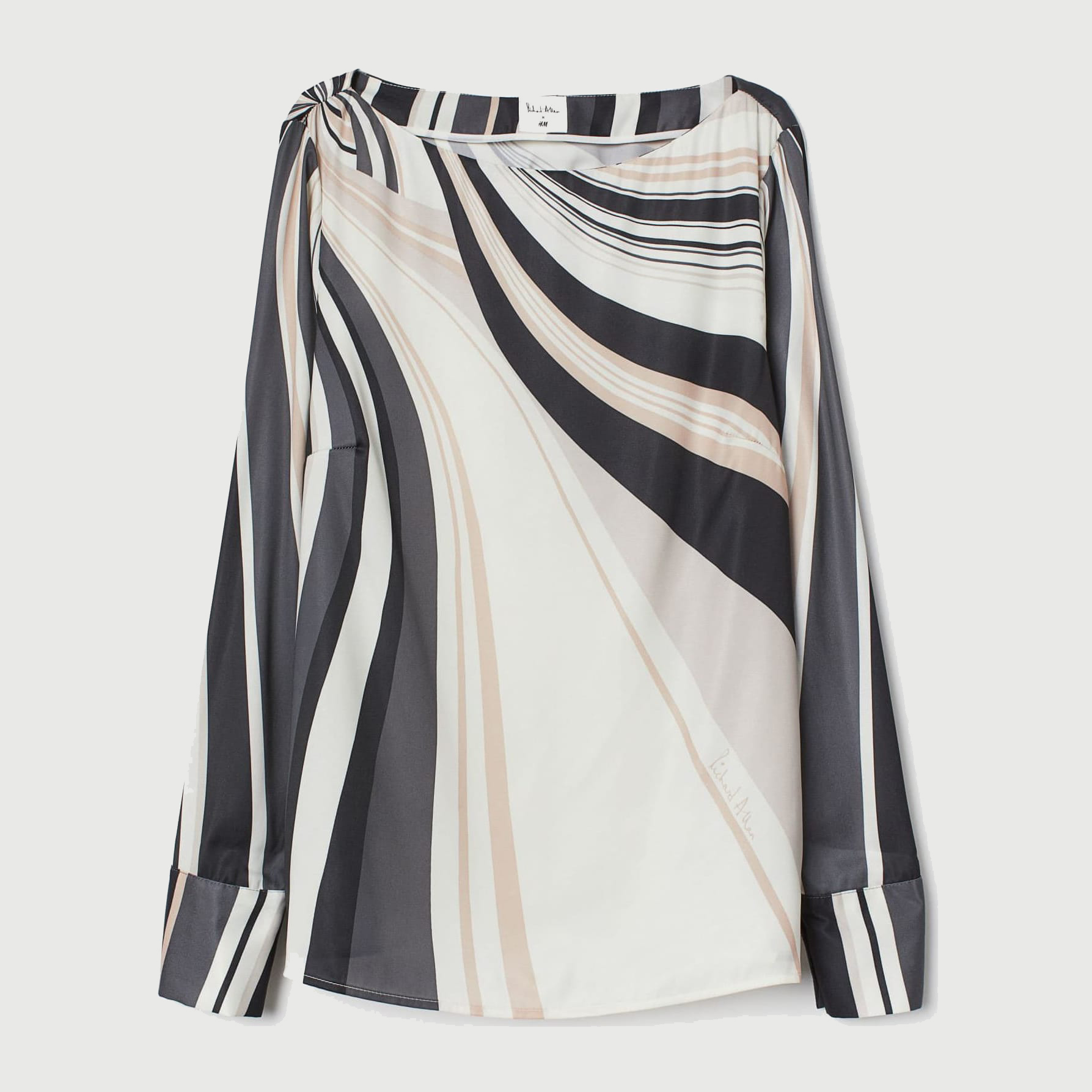 

Блузка H&M 7853160log  Черная с белым, Блузка H&M 7853160log 36 Черная с белым