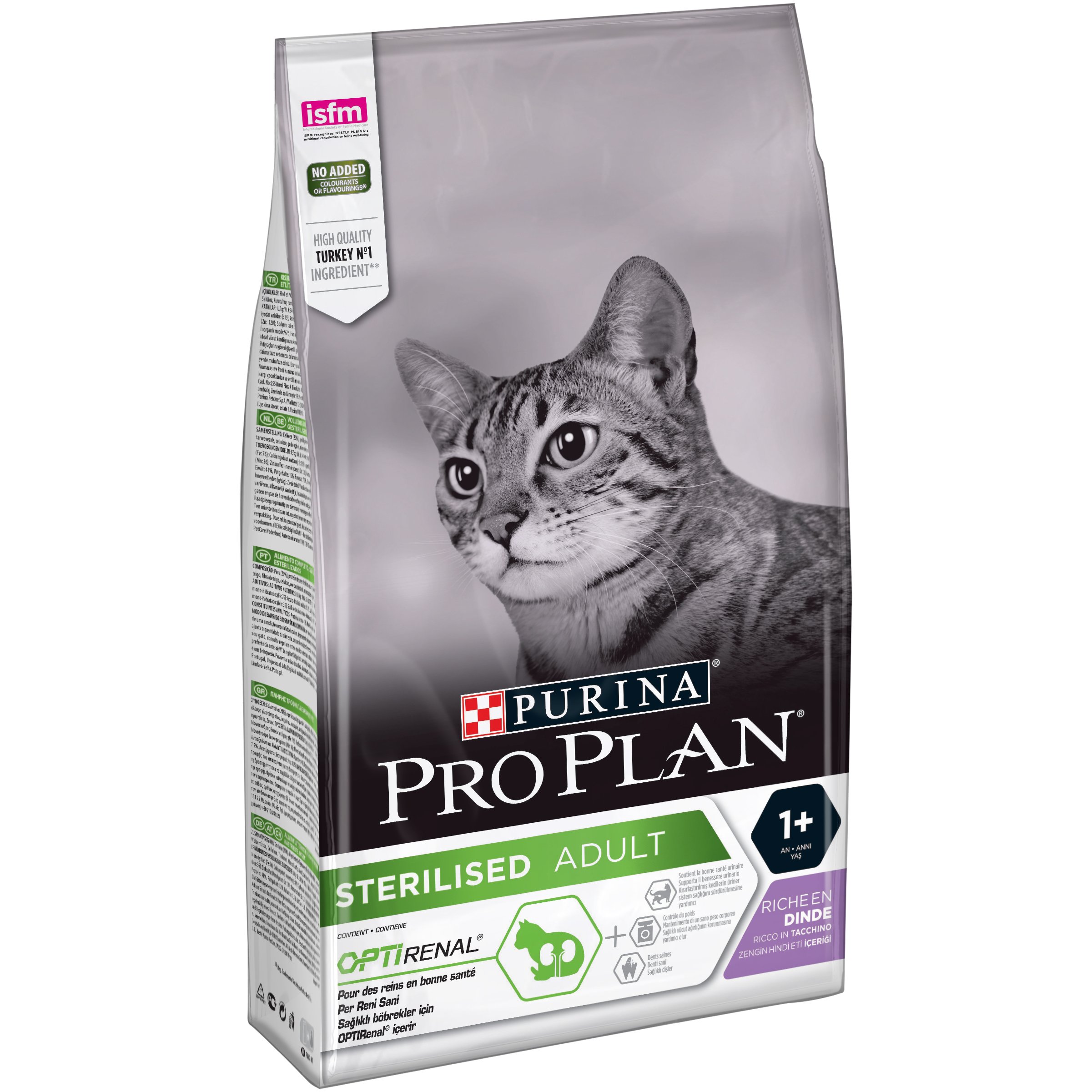 

Сухий корм Purina Pro Plan Sterilised для стерилізованих котів - індичка 10 кг (7613033566547/AK)