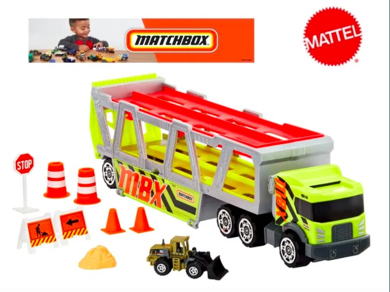 

Mattel Matchboх Construction Hauler Автовоз Трейлер для 20 машинок