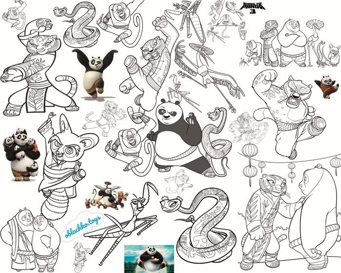 Раскраски из мультфильма Кунг-Фу Панда (Kun Fu Panda) скачать