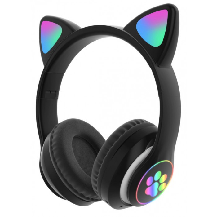 

Беспроводные наушники с кошачьими ушками и RGB подсветкой Cat VZV-23M Чёрные