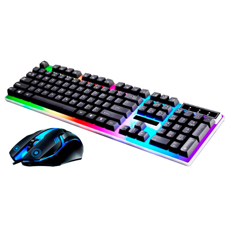 

Игровая клавиатура и мышь Jedel GK100 с RGB подветкой комплект проводная компьютерная (GK100) (794465)