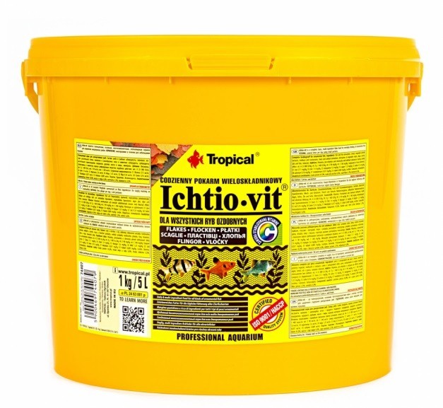 

Корм Tropical Ichtio-vit для аквариумных рыб в хлопьях 5 л/1 кг
