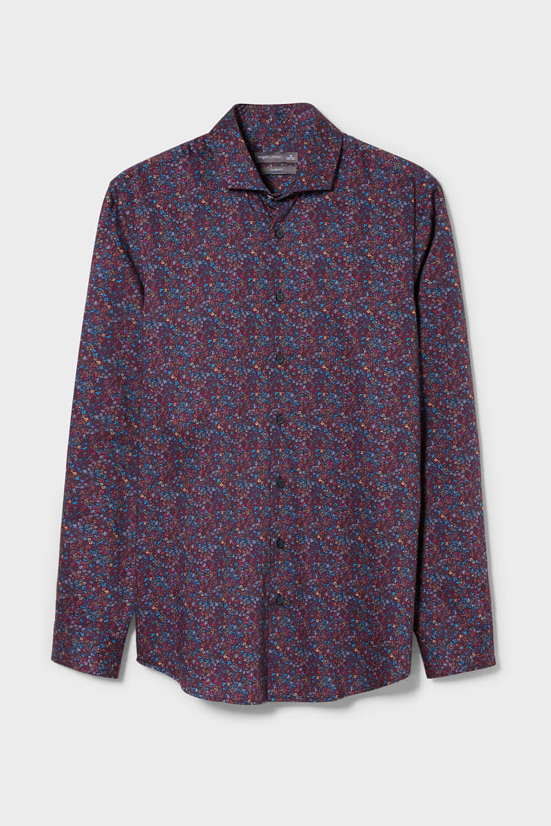 

Рубашка C&A  бордовый цветы 2115250, Рубашка C&A XL бордовый цветы 2115250