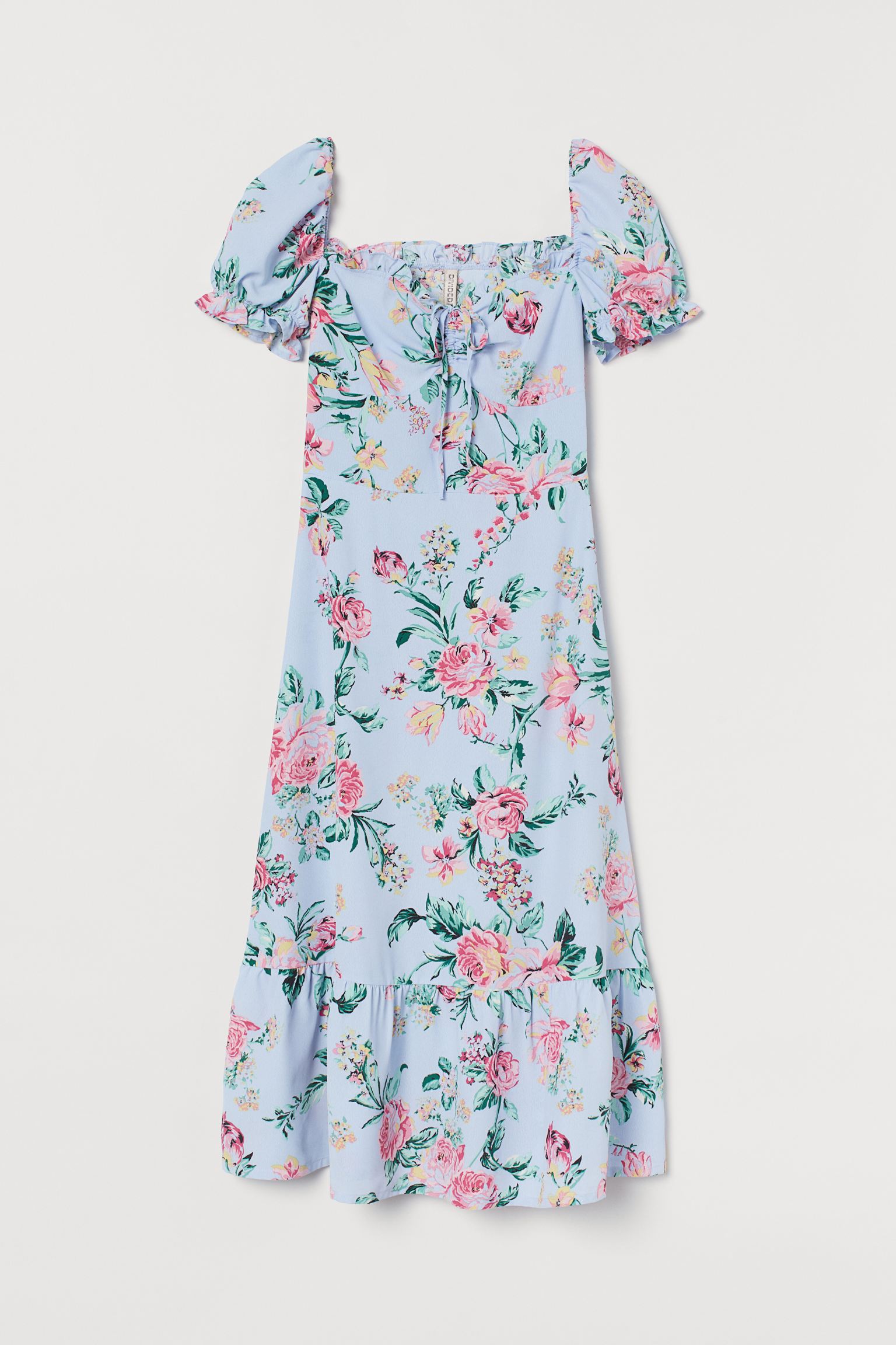 

Платье H&M  голубой цветы 2011850824, Платье H&M 42 голубой цветы 2011850824