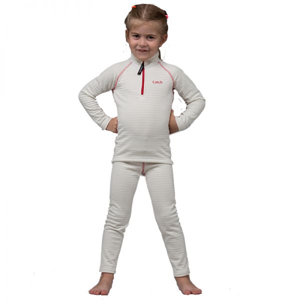 

Комплект детского термобелья Catch Fun Zip White/Red, Комплект детского термобелья Catch Fun Zip White/Red S