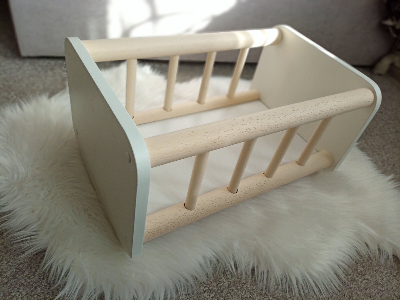 

Кроватка-качалка для куклы Беби Борн с постелью Toys Котики Ручная работа (99664)