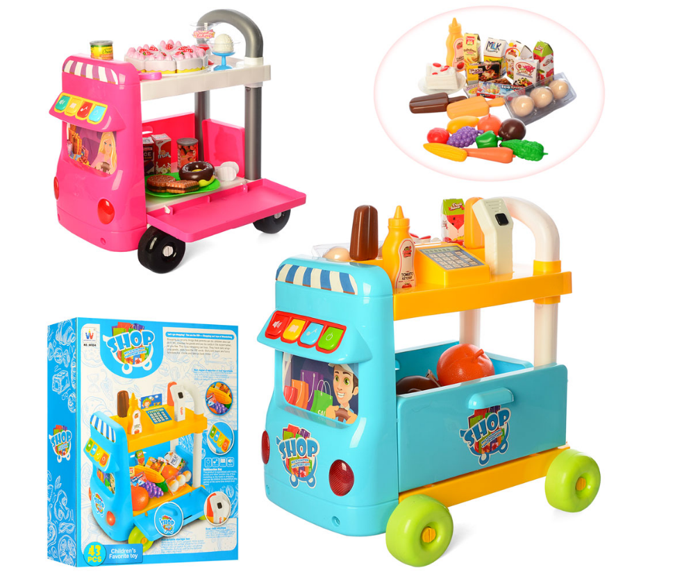 

Игровой набор Bambi Магазин на колесах W034-44 Голубой