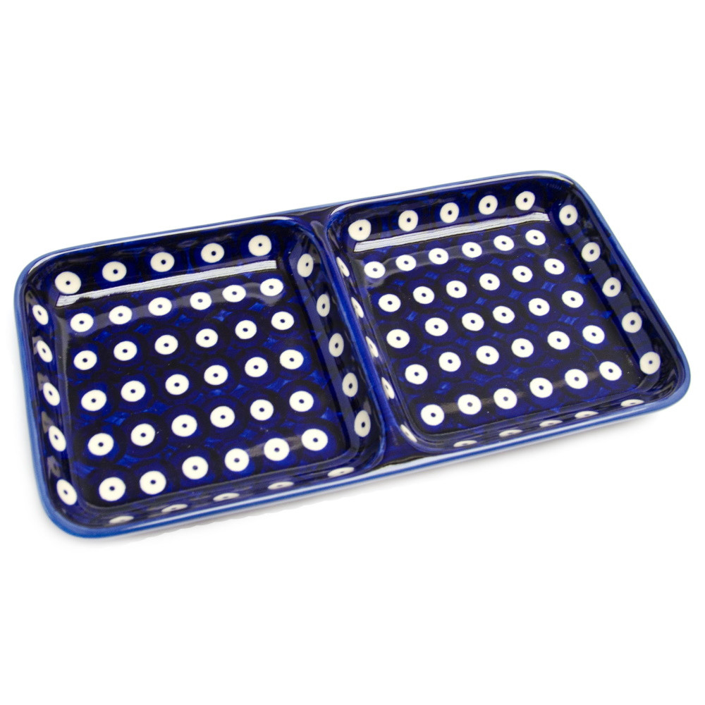 

Блюдо прямоугольное двойное 25х13 Polka Dot