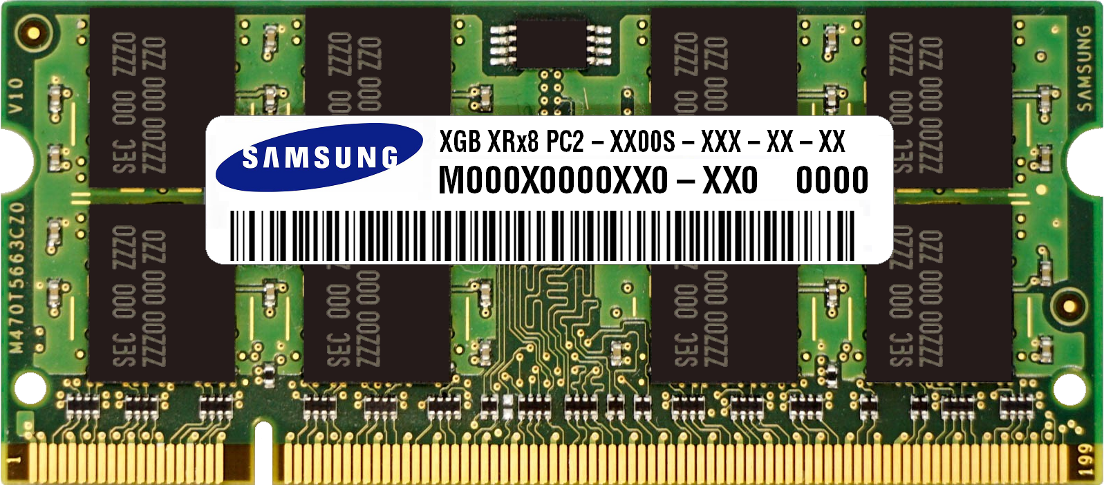 

Оперативна пам'ять Samsung SODIMM DDR2 2Gb 800MHz PC2-6400 (M470T5663QZ3-CF7-1210)