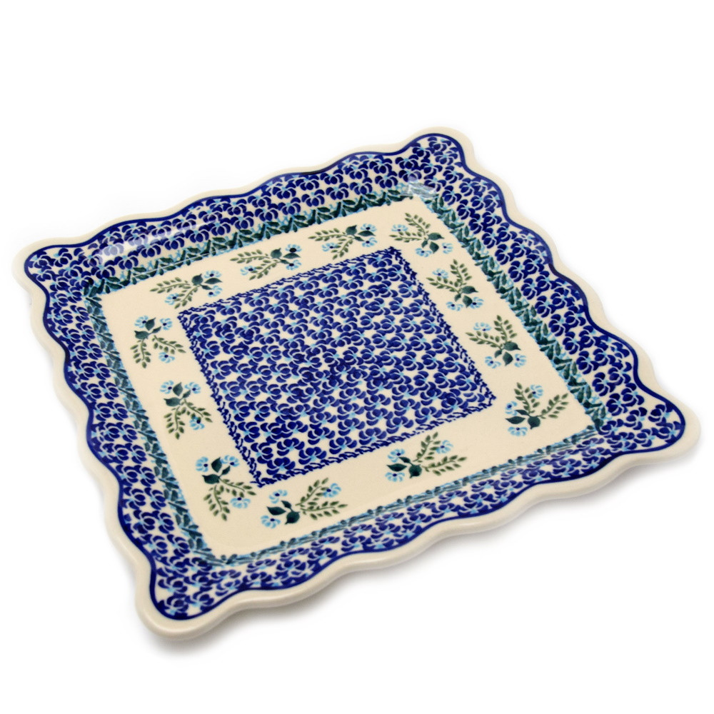 

Блюдо квадратное с волнистым краем 24 керамическое Loretta