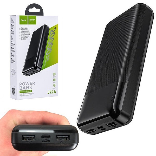 

Павербанк Hoco 20000mAh 2xUSB/Type-C 2A black