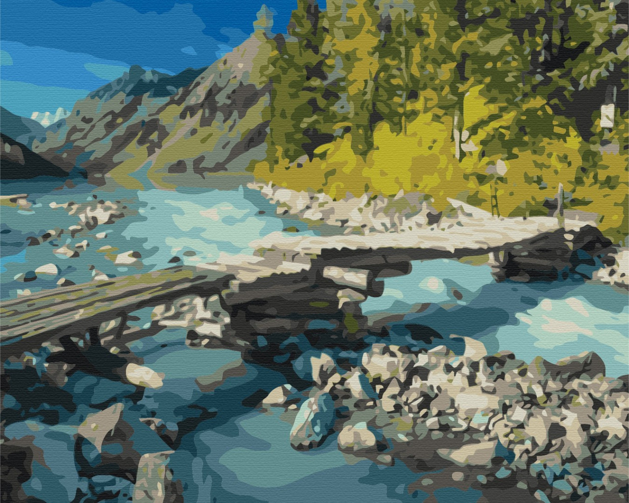 

Картина по номерам "Горный мостик" GXB36518 40х50 | Brushme