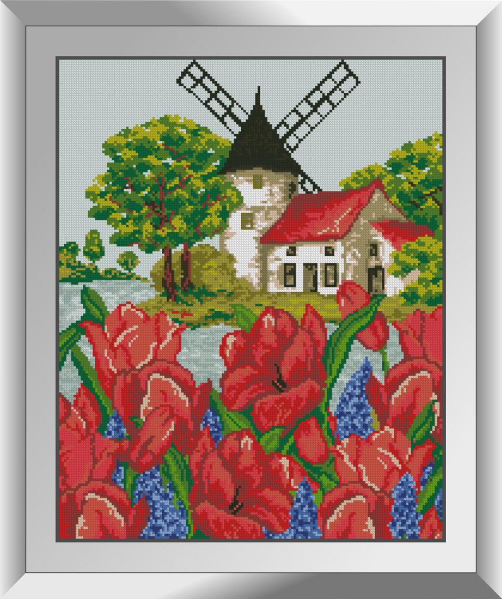 

Набор алмазной живописи Dream Art Мельница в цветах