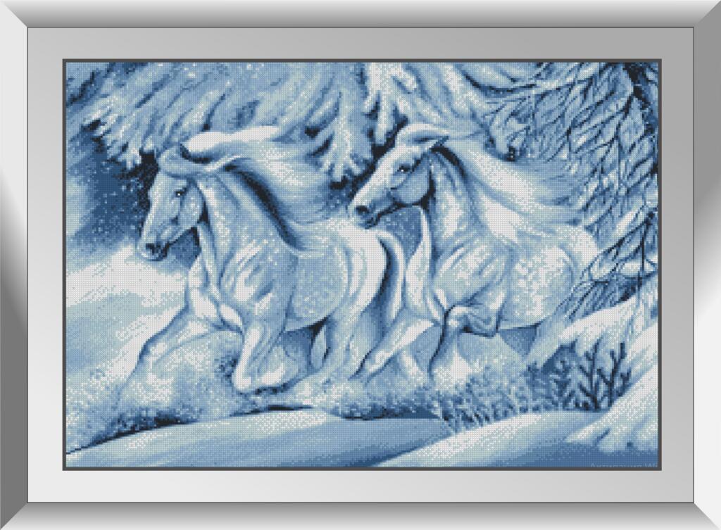 

Набор алмазной живописи Dream Art Снежные лошади