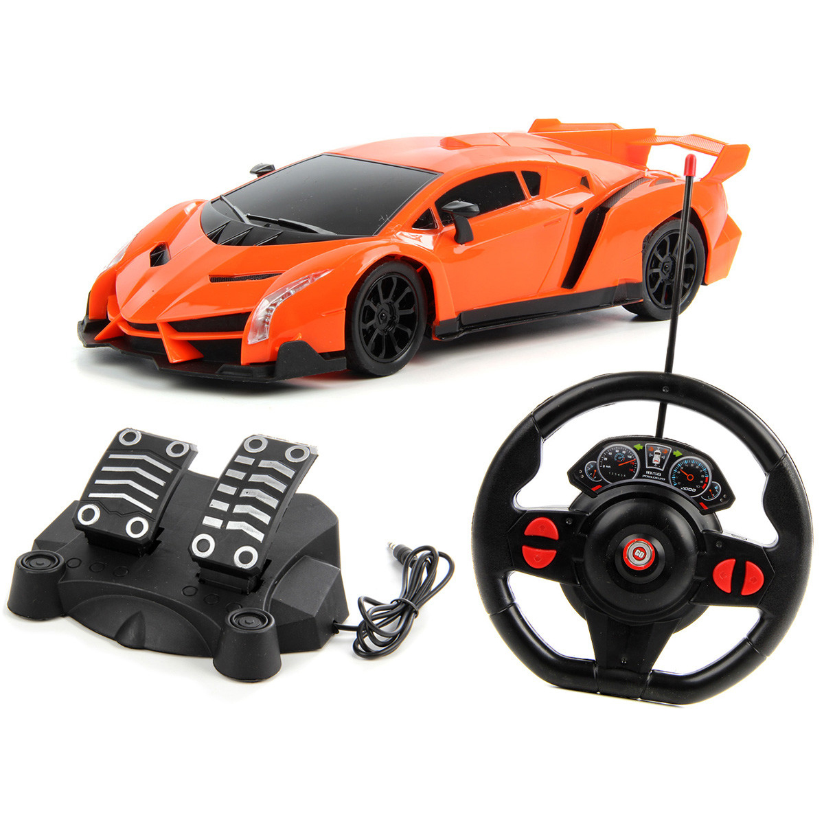 

Машинка на радиоуправлении Lamborghini педали+руль (Оранжевый) 8819-3A(Orange)