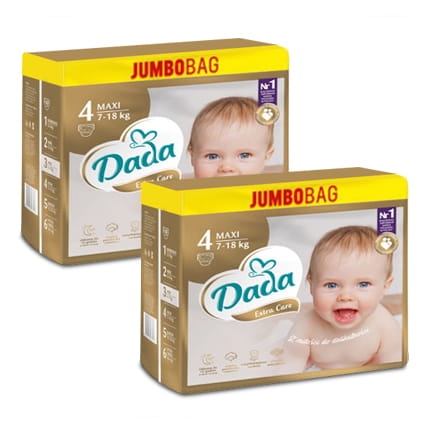 

Подгузники Dada extra care 4 maxi размер ( 7-18 кг ) Box 66 шт (2уп*33шт)