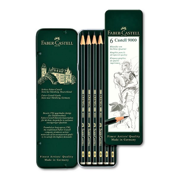 

Набір графітних олівців "Castell 9000" , 6шт., мет. коробка, Faber-Castell 119063