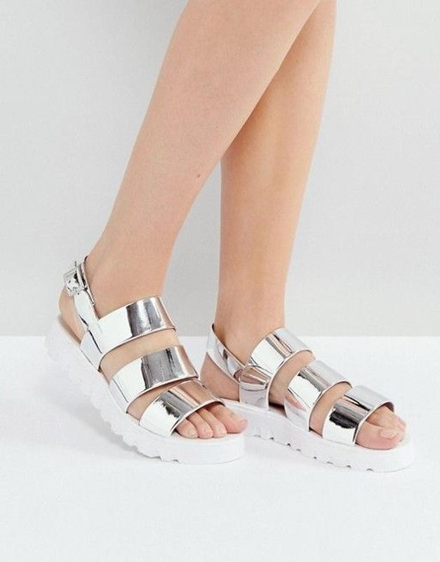

Женские сандали джилли на платформе Asos 40 серебристый