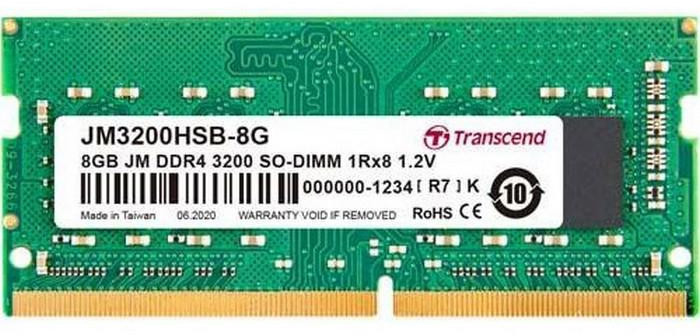

Оперативная память Transcend JM3200HSB-8G (JM3200HSB-8G)
