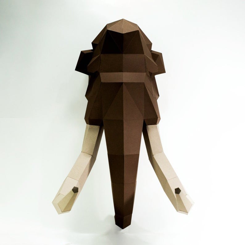 

Паперкрафт модель Голова мамонта Papercraft